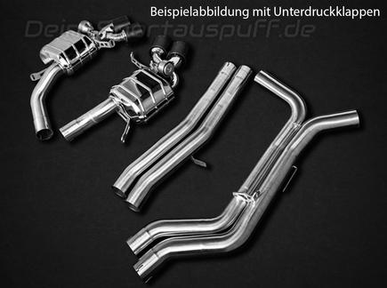Capristo Edelstahl Duplex Sportauspuff-Komplettanlage ab OPF Audi RS7 C8 Typ 4K ab 2019 je 2x rund abgeschrägt