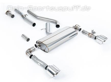 Milltek Edelstahl Duplex Sportauspuff-Komplettanlage ab OPF Hyundai Kona N Performance je 139mm rund doppelwandig abgeschrägt