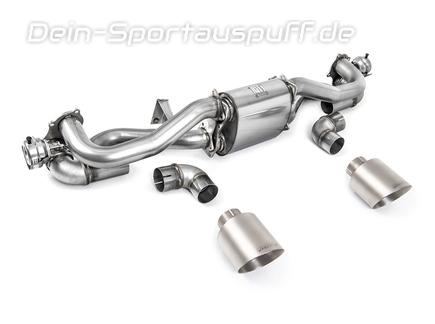 Milltek Edelstahl Sportauspuff-Komplettanlage ab OPF Porsche Boxster 4.0 GTS Typ 718 2x115mm rund doppelwandig abgeschrägt Titan matt(ab 02/2020 mit PDK)