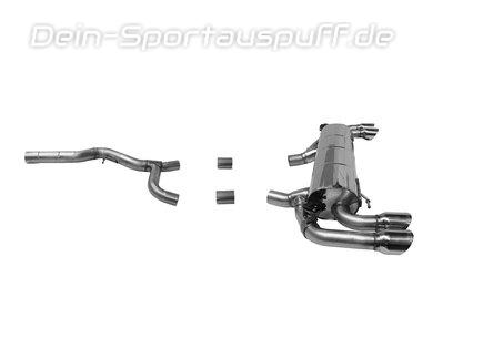 Bastuck Edelstahl Duplex Sportauspuff-Komplettanlage ab OPF BMW 4er G22 G23 G26 430i je 2x90mm rund doppelwandig abgeschrägt