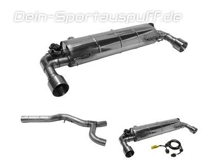 Bastuck Edelstahl Sportauspuff-Komplettanlage ab OPF BMW 4er G22 G23 G26 430i je 100mm rund doppelwandig gerade