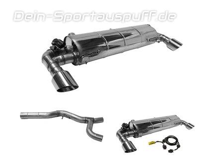 Bastuck Edelstahl Duplex Sportauspuff-Komplettanlage ab OPF BMW 4er G22 G23 G26 430i je 100mm rund doppelwandig abgeschrägt