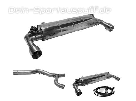 Bastuck Edelstahl Sportauspuff-Komplettanlage ab OPF BMW 4er G22 G23 G26 430i je 100mm rund doppelwandig gerade (Mod. ohne Klappe)
