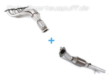 Milltek Edelstahl Downpipe mit Sport-Kat inkl. Fächerkrümmer Ford Fiesta Mk6 ST150