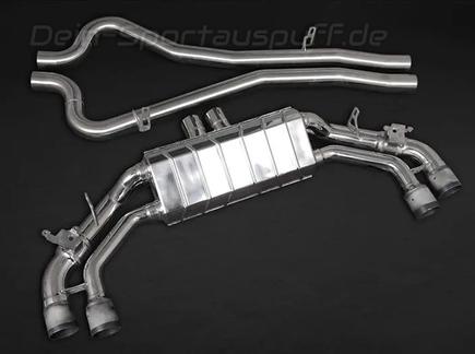 Capristo Edelstahl Duplex Sportauspuff-Komplettanlage ab Kat Audi TT RS Typ 8S je 2x95mm rund aus Carbon