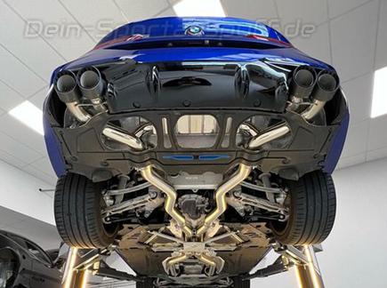 Capristo Edelstahl Duplex Racing-Komplettanlage ab OPF BMW M8 F93 Gran Coupe je 2x rund