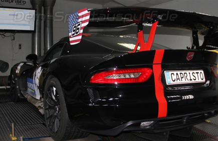 Capristo Edelstahl Sidepipe Sportauspuff inkl. Klappensteuerung Dodge Viper SRT für originalen Endrohrausgang