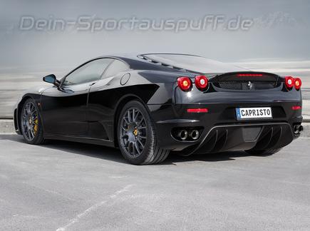 Capristo Edelstahl Duplex Endrohrgeweih für originalen ESD Ferrari F430 je 2x rund