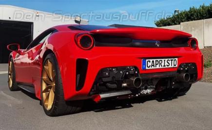 Capristo Edelstahl Sportauspuffanlage ab Kat Ferrari 488 Pista