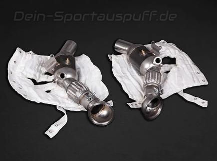 Capristo Edelstahl Downpipes mit 250-Zeller Sport-Kats inkl. Hitzeschutz Ferrari SF90
