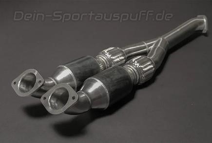 Capristo Edelstahl Nachkat-Ersatzrohre inkl. 250-Zeller Sport-Kats Nissan GT-R R35
