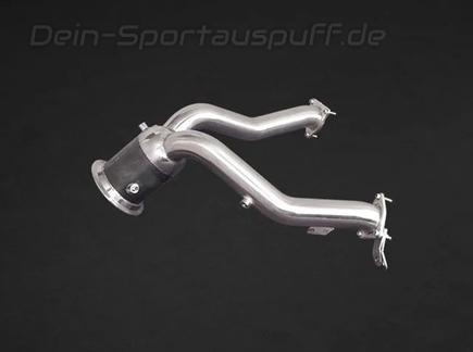 Capristo Edelstahl Downpipe mit 250-Zeller Sport-Kat Porsche Macan S Facelift