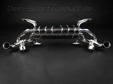 Capristo Edelstahl Duplex Sportauspuff Lamborghini Gallardo LP530 Superleggera je 1x rund aus Carbon