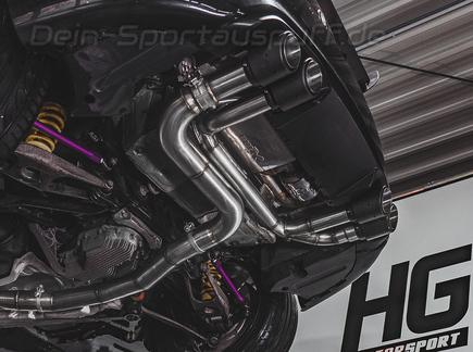 EGO-X Edelstahl Duplex Sportauspuff-Komplettanlage ab OPF mit Klappensteuerung Ø89mm BMW F87 M2 Competition