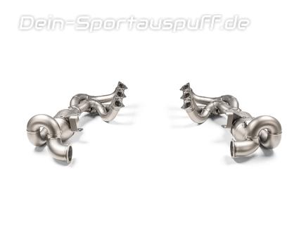 Akrapovic Evolution Titan Fächerkrümmer mit Sport-Kats Porsche 911 992 GT3 RS + 992.2 GT3