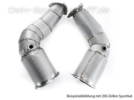 Bull-X Edelstahl Downpipe mit Kat-Ersatzrohr Audi RS5 B9 Bj. 2017-2018