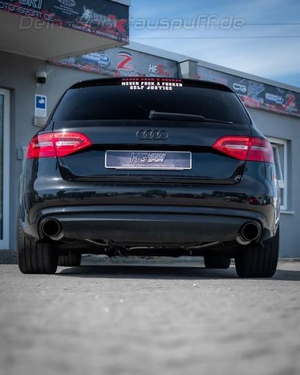 Bull-X Edelstahl Duplex Sportauspuff-Komplettanlage ab Kat Ø70mm Audi A5 B8 2.7l 3.0l TDI inkl. Endrohrsatz nach Wahl