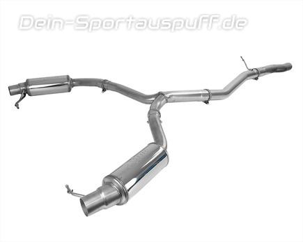 Bull-X Edelstahl Duplex Sportauspuff-Komplettanlage ab Kat Ø70mm Audi A5 B8 2.0l TDI inkl. Endrohrsatz nach Wahl
