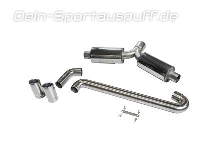 Milltek Edelstahl Racing-Komplettanlage ab Kat VW Polo 9N 1.8l GTI 2x76mm  rund eingerollt günstig online kaufen 