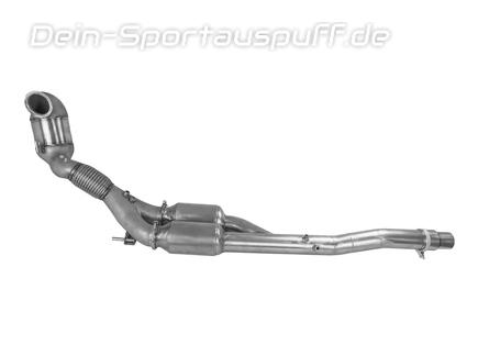 Bull-X Edelstahl Ø76mm Downpipe mit 200-Zellen Sport-Kat u. OPF Audi Q3 F3 2.0l TFSI quattro Gen3 OPF Bull-X Edelstahl Ø76mm Downpipe mit 200-Zellen Sport-Kat u. OPF Audi Q3 F3 2.0l TFSI quattro Gen3 OPF