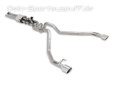 Milltek Edelstahl Duplex Sportauspuff-Komplettanlage ab Kat inkl. Klappensteuerung Ford Ranger 3.0l Raptor je 115mm rund doppelwandig abgeschrägt