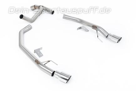 Milltek Edelstahl Duplex Sportauspuff-Komplettanlage ab Kat Ford Ranger 2.0l EcoBlue je 90mm rund doppelwandig abgeschrägt