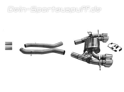 Bastuck Edelstahl Duplex Sportauspuff inkl. Klappensteuerung BMW M4 G82 G83 inkl. Competition je 2x110mm rund doppelwandig abgeschrägt