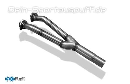 FOX Edelstahl Verbindungsrohr für Double-Kat Audi 100, A6 Typ C4 2.6l 2.8l