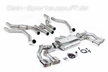 Milltek Edelstahl Duplex Sportauspuff-Komplettanlage ab OPF inkl. Klappensteuerung Range Rover Sport P530 je 2x oval