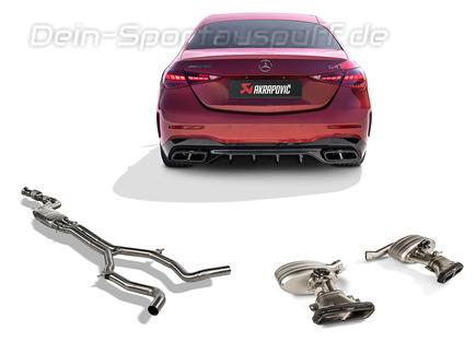 Akrapovic Evolution Line Titan Duplex Sportauspuff-Komplettanlage ab OPF Mercedes C-Klasse C43 AMG W206 S206 je 1x AMG-Style aus Carbon