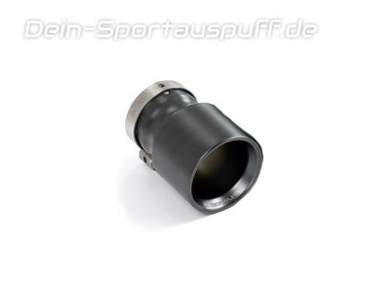 Remus Titan Endrohr 1x100mm rund eingerollt gerade schwarz inkl. Adapterset