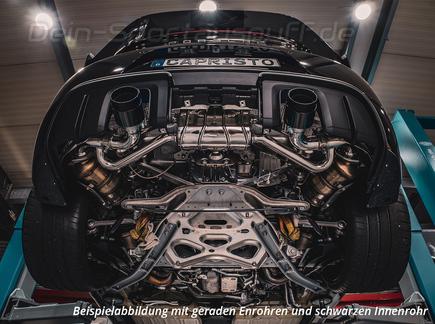 Capristo Edelstahl Sportauspuff mit Klappensteuerung Porsche 718 Boxster Spyder RS Typ 982 je 1x gerade