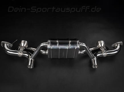 Capristo Edelstahl Sportauspuff mit Klappensteuerung Porsche 718 Boxster Spyder RS Typ 982 je 1x abgeschrägt