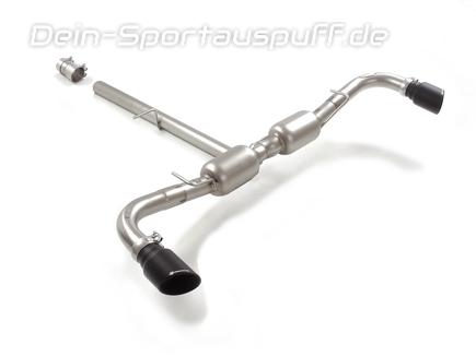 Ragazzon Edelstahl Duplex Racing-Komplettanlage ab OPF Alfa Romeo Tonale 1.5l VGT je 95mm rund eingerollt seitlich abgeschrägt in schwarz