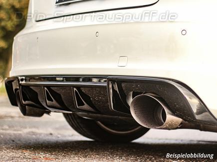 FOX Edelstahl Duplex Sportauspuff-Komplettanlage ab OPF Audi A3 8V Sportback 2.0l quattro je 160x130mm oval seitlich abgeschrägt