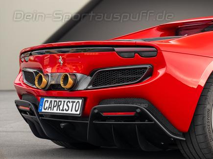 Capristo Doppelendrohr inkl. Carbonverblendung Ferrari 296