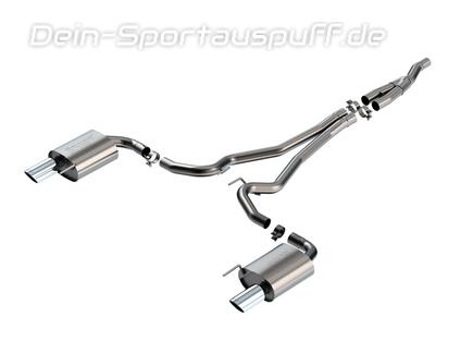 Borla S-TYPE Edelstahl Duplex Komplettanlage ab Kat Ford Mustang 7 2.3l EcoBoost je 102mm rund eingerollt abgeschrägt