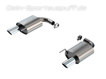 Borla S-TYPE Edelstahl Duplex Sportauspuff Ford Mustang 7 5.0 GT je 102mm rund eingerollt abgeschrägt