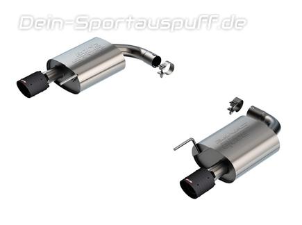 Borla S-TYPE Edelstahl Duplex Sportauspuff Ford Mustang 7 5.0 GT je 102mm rund scharfkantig abgeschrägt aus Carbon