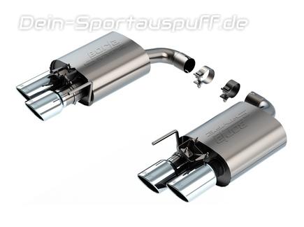 Borla S-TYPE Edelstahl Duplex Sportauspuff inkl. Klappensteuerung Ford Mustang 7 5.0 GT je 2x102mm rund eingerollt abgeschrägt
