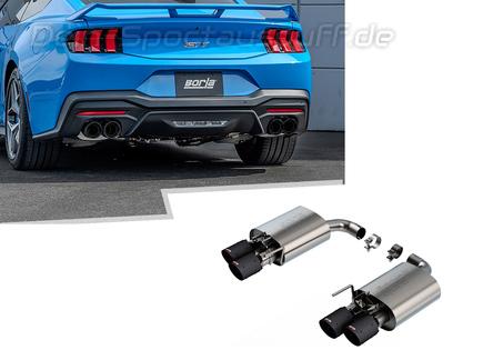 Borla S-TYPE Edelstahl Duplex Sportauspuff inkl. Klappensteuerung Ford Mustang 7 5.0 GT je 2x102mm rund scharfkantig abgeschrägt aus Carbon