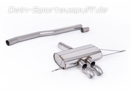 Milltek Edelstahl Racing-Komplettanlage ab OPF Mini F66 Cooper S 2x Dieseloptik nach unten gebogen