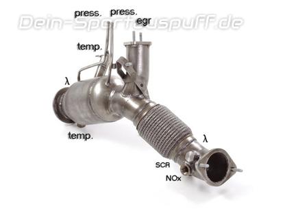 Ragazzon Edelstahl Downpipe mit Sport-Kat (ersetzt Partikelfilter) BMW X3 G01 30d xDrive