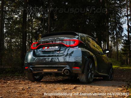Remus Edelstahl Duplex RACING Komplettanlage ab OPF Toyota Yaris GR Facelift Typ XP21 inkl. Endrohrsatz nach Wahl