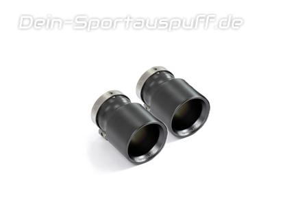 Remus Titan Endrohrsatz 2x100mm rund eingerollt gerade schwarz inkl. Adapterset