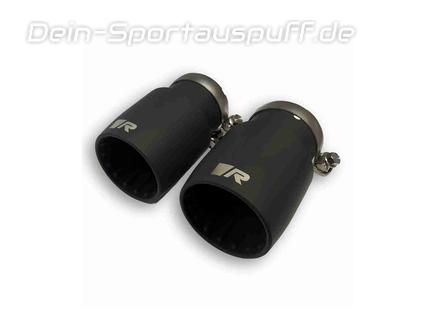 Remus Titan Endrohrsatz 2x102mm rund eingerollt in schwarz lackiert