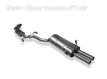 Fox Edelstahl Sportauspuff-Komplettanlage ab Krümmer BMW 7er E23 728i 2x63mm rund