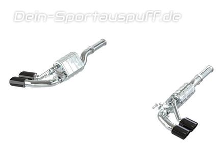 Capristo Edelstahl Sidepipe Sportauspuff-Komplettanlage ab OPF Mercedes G-Klasse G63 AMG W465 je 2x eingerollt abgeschrägt