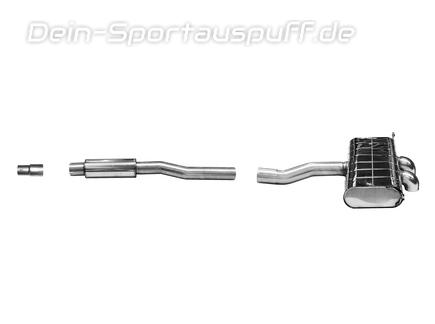 Bastuck Edelstahl Sportauspuff-Komplettanlage ab OPF Mini Cooper S F66 2x Dieseloptik nach unten gebogen