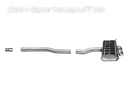 Bastuck Edelstahl Racing-Komplettanlage ab OPF Mini Cooper S F66 2x Dieseloptik nach unten gebogen